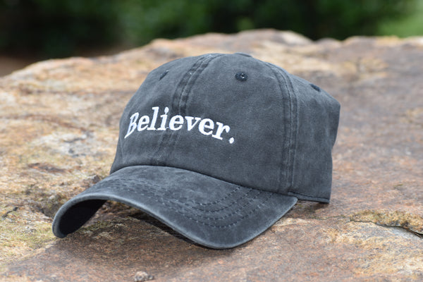 "Believer." Dad Hat in Black
