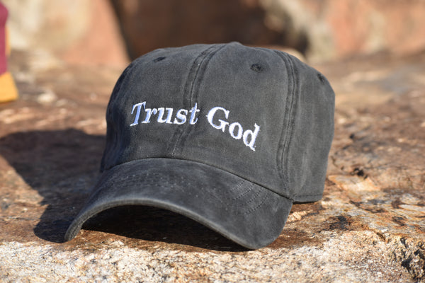 "Trust God" Dad Hat in Black