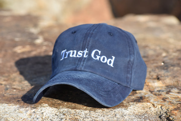 "Trust God" Dad Hat in Denim