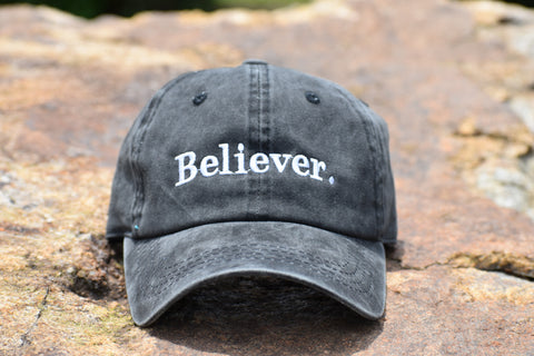 "Believer." Dad Hat in Black
