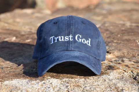 "Trust God" Dad Hat in Denim