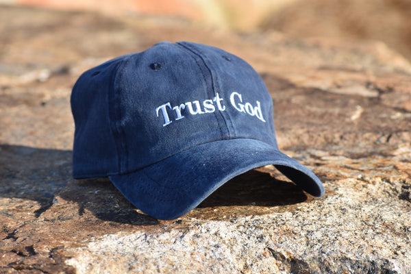 "Trust God" Dad Hat in Denim